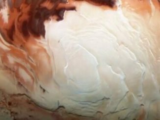 Mars'ın güney kutbunun fotoğrafı